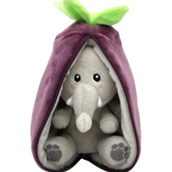 Les Déglingos Peluche Les Flipetz Velvet l'éléphant-aubergine