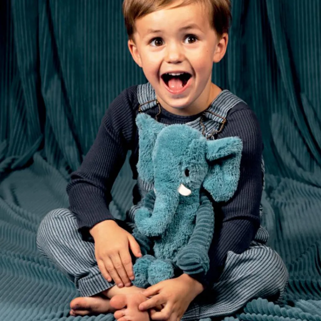 Outlet Peluche Les Ptipotos Dimoitou l'éléphant (26 cm) Peluche Moyenne (20-59 Cm)