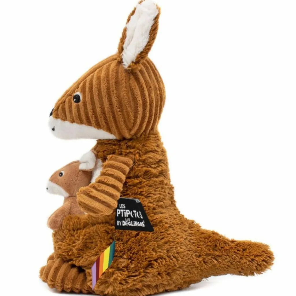 New Peluche Les Ptipotos Kangourou cassonade (33 cm) Peluche Moyenne (20-59 Cm)