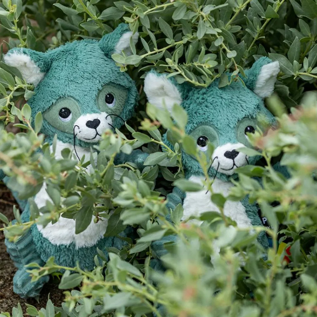 Les Déglingos Peluche Les Ptipotos Netoitou le raton laveur vert (26 cm)