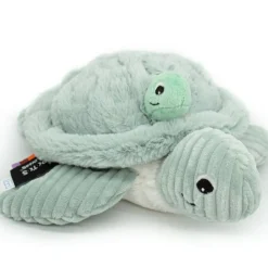 Les Déglingos Peluche Les Ptipotos Sauvenou maman et bébé tortue menthe (29 cm)