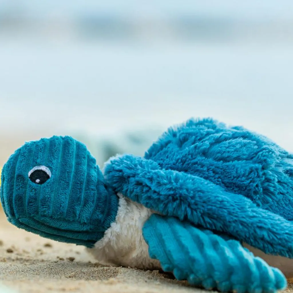 Les Déglingos Peluche Les Ptipotos Sauvenou maman et bébé tortue bleu (29 cm)