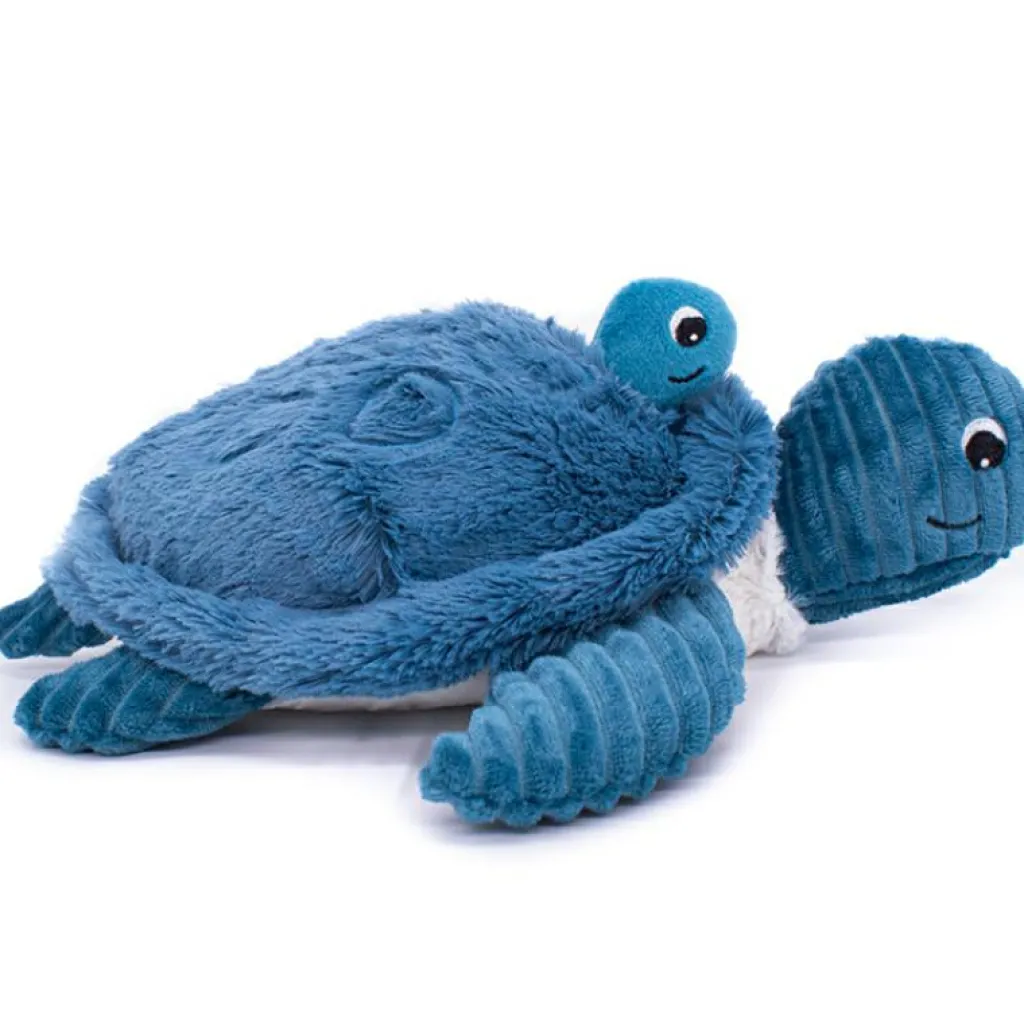 Les Déglingos Peluche Les Ptipotos Sauvenou maman et bébé tortue bleu (29 cm)