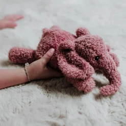 FLOW Peluche lumineuse George l'éléphant vieux rose