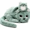 Peluche Miaou le chat maman et bébé menthe (32 cm) Peluche Moyenne (20-59 Cm)