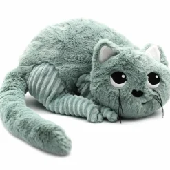 Peluche Miaou le chat maman et bébé menthe (32 cm) Peluche Moyenne (20-59 Cm)