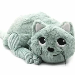 Peluche Miaou le chat maman et bébé menthe (32 cm) Peluche Moyenne (20-59 Cm)