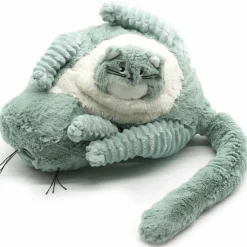 Peluche Miaou le chat maman et bébé menthe (32 cm) Peluche Moyenne (20-59 Cm)
