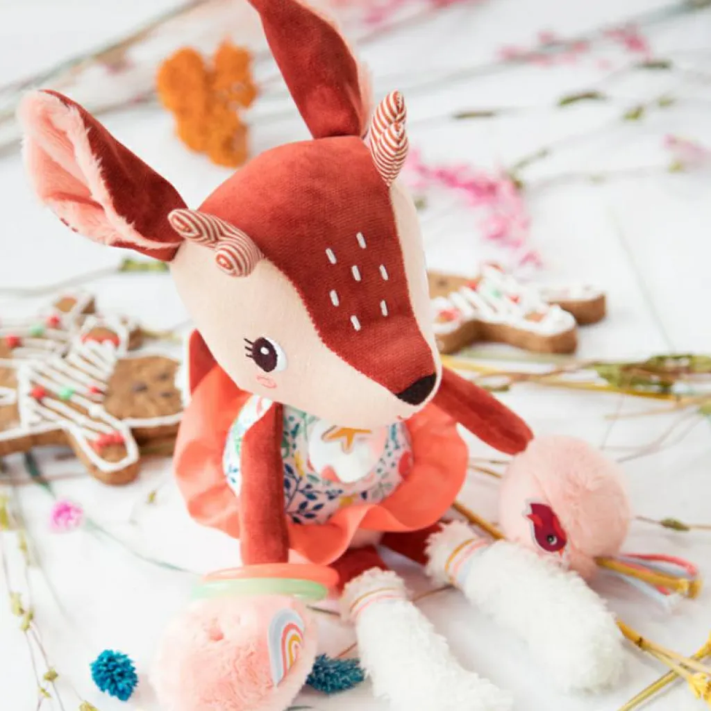 Lilliputiens Peluche multi-activités Stella le faon