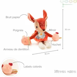 Lilliputiens Peluche multi-activités Stella le faon
