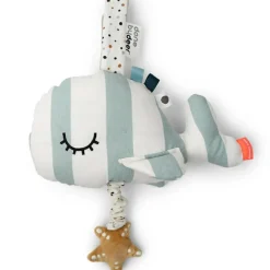 Done by Deer Peluche musicale à suspendre baleine bleue Wally