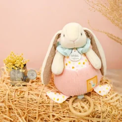 Doudou et Compagnie Peluche musicale Lapin Ciboulette Dans mon jardin (20 cm)