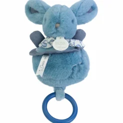 Doudou et Compagnie Peluche musicale Lapin Doudou bleu (20 cm)