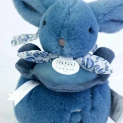 Doudou et Compagnie Peluche musicale Lapin Doudou bleu (20 cm)