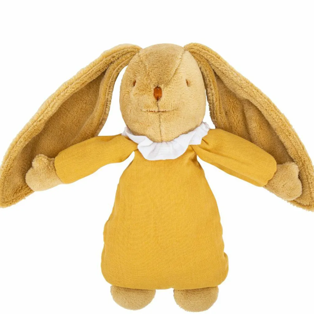 Trousselier Peluche musicale lapin nid d'ange jaune curry (28 cm)