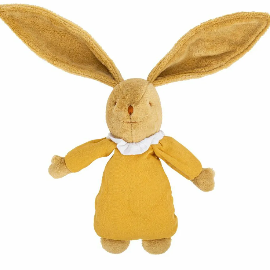 Trousselier Peluche musicale lapin nid d'ange jaune curry (28 cm)