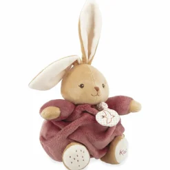 Kaloo Peluche musicale Patapouf Lapin bordeaux (17 cm)