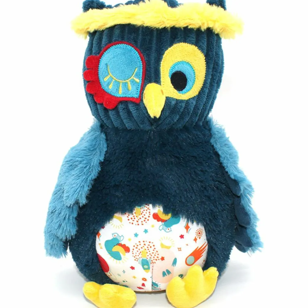 Les Déglingos Peluche original Astros le Hibou (23 cm)