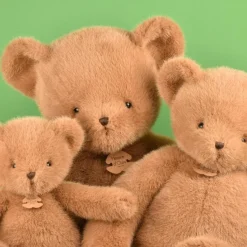 Outlet Peluche ours Clémentin Praline Cacahuète (60 cm) Grande Peluche (60 Cm Et +)