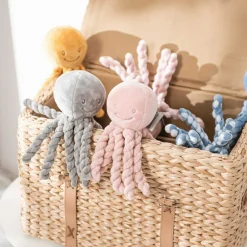 Nattou Peluche pieuvre Lapidou ocre (23 cm)