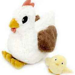 Sale Peluche Pioupiou maman et bébé Les Ptipotos Blanc (32 cm) Peluche Moyenne (20-59 Cm)