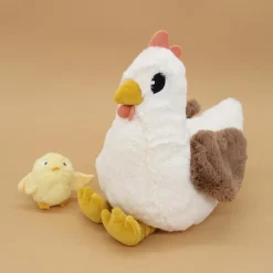 Sale Peluche Pioupiou maman et bébé Les Ptipotos Blanc (32 cm) Peluche Moyenne (20-59 Cm)