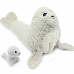 Les Déglingos Peluche Ploufou maman et bébé Les Ptipotos (35 cm)