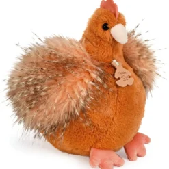 Peluche poule orange Les Poulettes Champêtres Chics (20 cm) Peluche Moyenne (20-59 Cm)