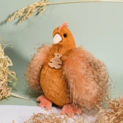 Peluche poule orange Les Poulettes Champêtres Chics (20 cm) Peluche Moyenne (20-59 Cm)
