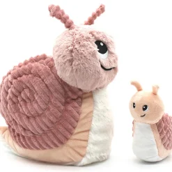 Les Déglingos Peluche Speedou l'escargot maman et bébé rose (25 cm)