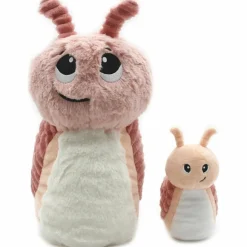 Les Déglingos Peluche Speedou l'escargot maman et bébé rose (25 cm)