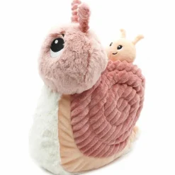 Les Déglingos Peluche Speedou l'escargot maman et bébé rose (25 cm)
