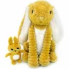 Les Déglingos Peluche Toudou maman et bébé Les Ptipotos Moutarde (25 cm)