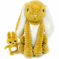 Les Déglingos Peluche Toudou maman et bébé Les Ptipotos Moutarde (25 cm)
