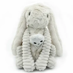 Les Déglingos Peluche Toudou maman et bébé Les Ptipotos Gris clair (25 cm)