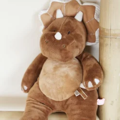 Sale Peluche Tricéraptos Ops en veloudoux cannelle (32 cm) Peluche Moyenne (20-59 Cm)