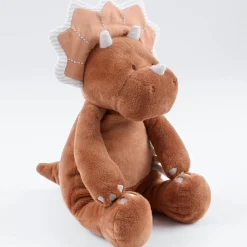 Sale Peluche Tricéraptos Ops en veloudoux cannelle (32 cm) Peluche Moyenne (20-59 Cm)
