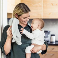 Moonie Peluche veilleuse lapin magique crème de lune (gris)