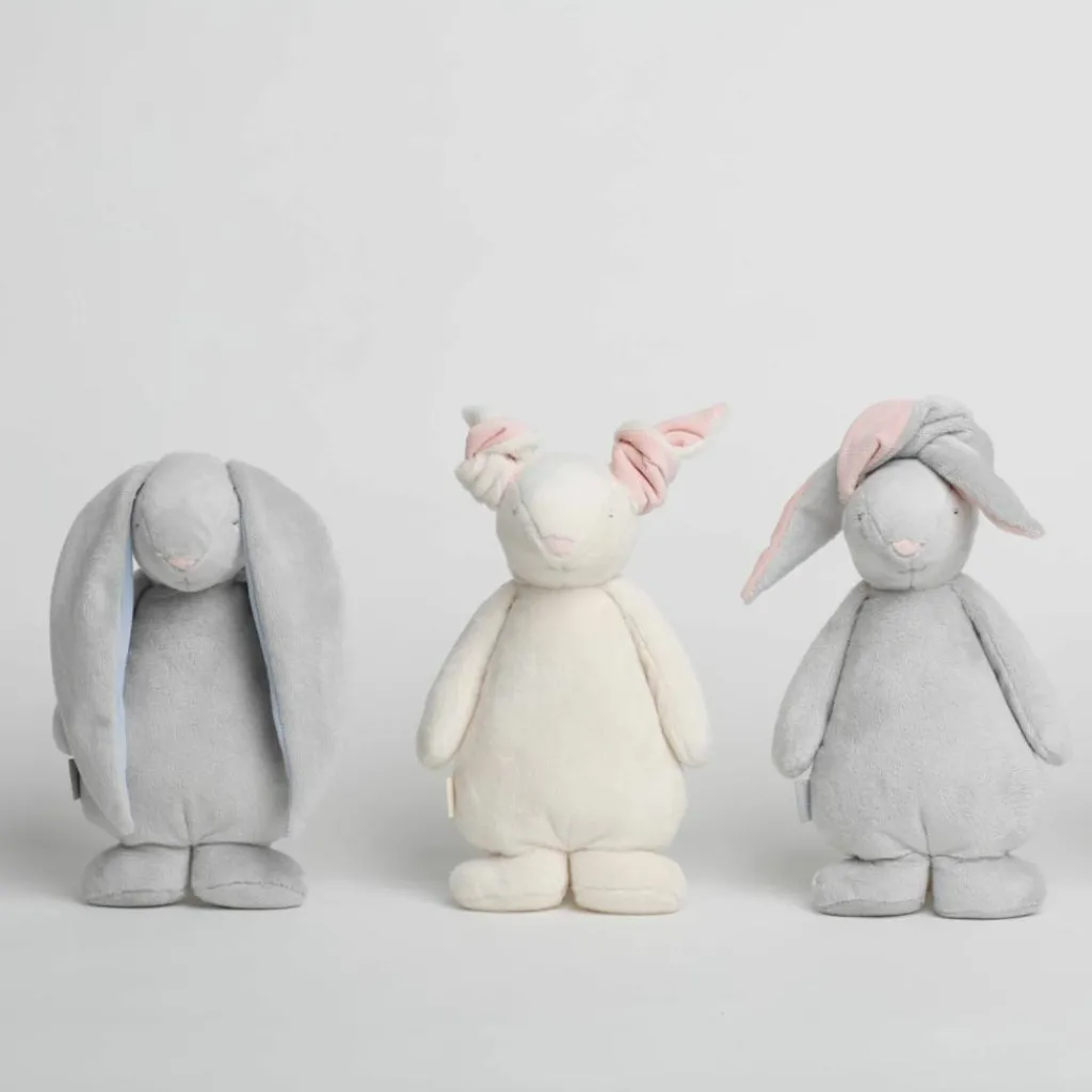 Moonie Peluche veilleuse lapin magique crème de lune (gris)