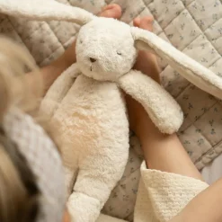 Moonie Peluche veilleuse lapin nature bio avec sons & lumières sable 2.0