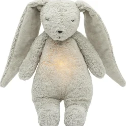 Moonie Peluche veilleuse lapin nature bio avec sons & lumières gris 2.0