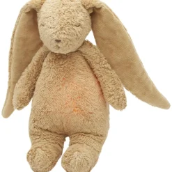Moonie Peluche veilleuse lapin nature bio avec sons & lumières cappuccino 2.0