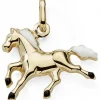 Enfant Baby bijoux Pendentif Cheval (or jaune 375°)