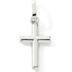 Pendentif Croix droite (or blanc 9 carats) Croix