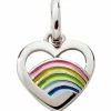 Clearance Pendentif Cœur Arc-en-ciel (argent) Enfant Médaille & Pendentif Bébé / Enfant