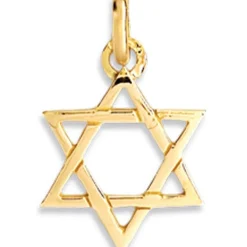 New Pendentif Etoile de David ajourée (or jaune 375°) Religions Du Monde