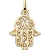 New Pendentif Main de Fatma ornementée 1,7 cm (or jaune 375°) Religions Du Monde