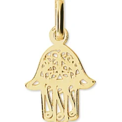 New Pendentif Main de Fatma ornementale (or jaune 375°) Religions Du Monde