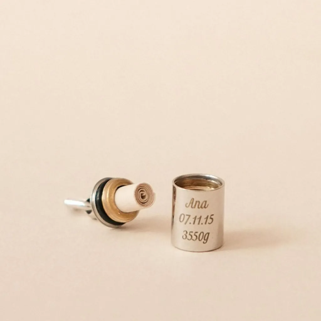 Mon Petit Poids Pendentif Mon Petit Secret personnalisable (argent rhodié)