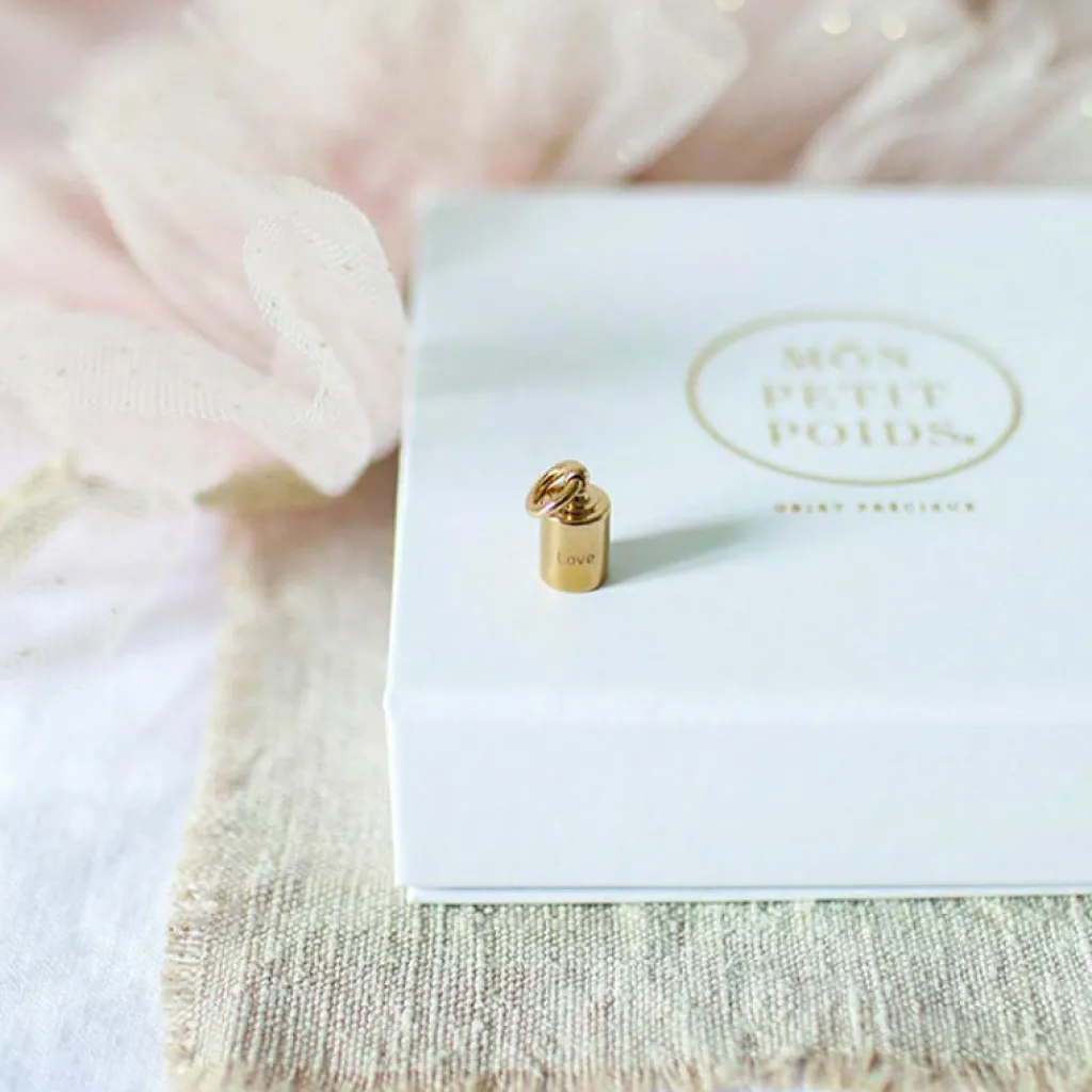 Mon Petit Poids Pendentif personnalisable plaqué or jaune